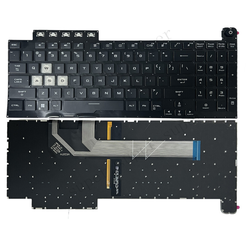 Keyboard Gaming Black - S++ Black US Backlit Keyboard for