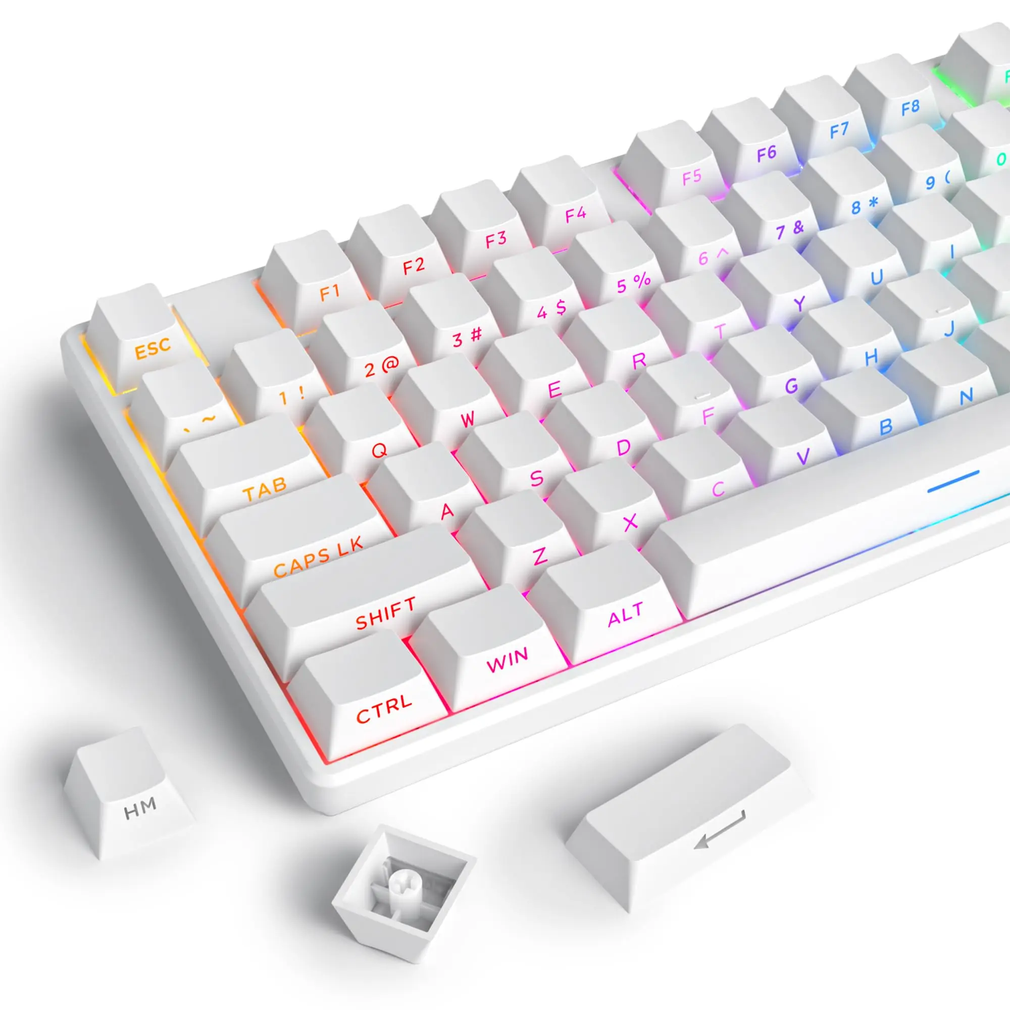 Keyboard Gaming Black - 134 Keys Double Shot PBT Keycaps