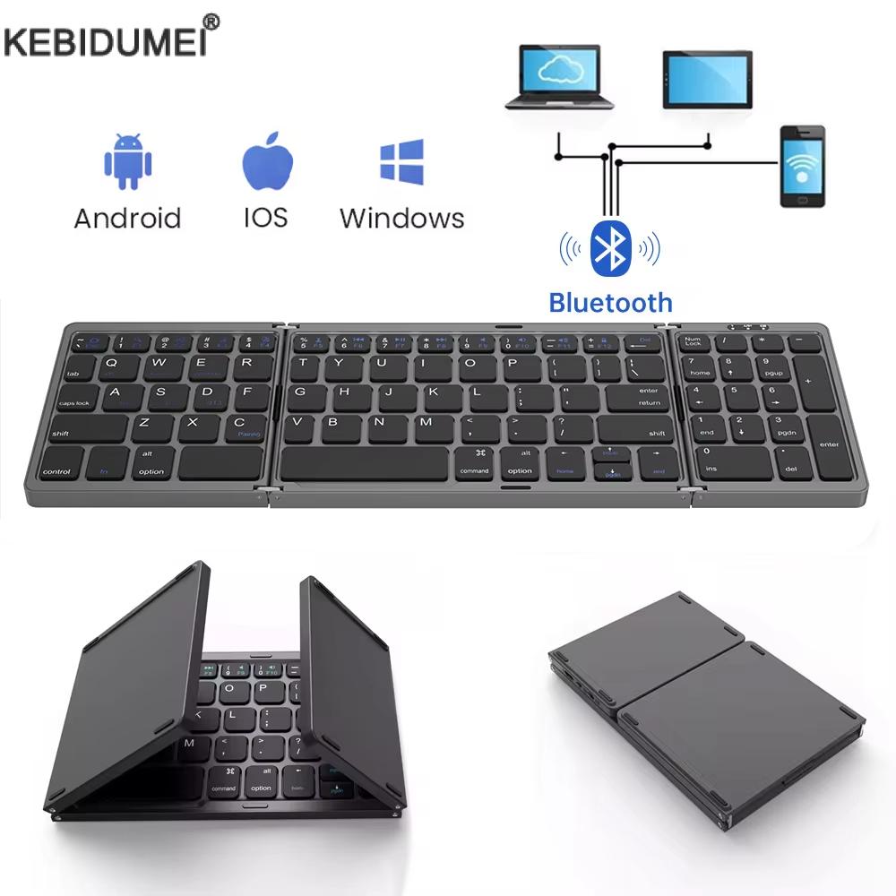Gaming Keyboard Budget - Foldable Wireless Bluetooth Keyboard Rechargeable Folding