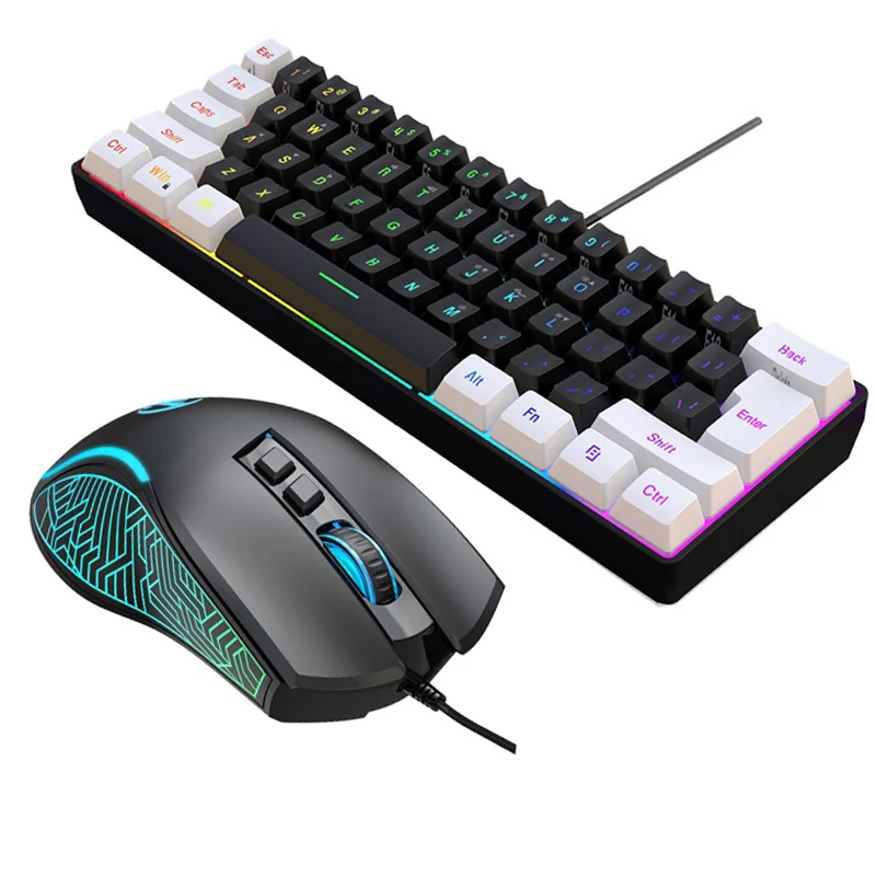 Gaming Keyboard And Mouse Set - Keyboard and Mouse 60% Computer Gaming