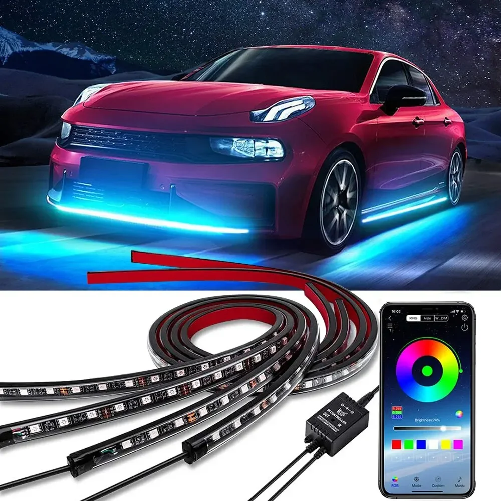 Rgb Underglow Strip - Neon LED RGB Car Underglow Bottom