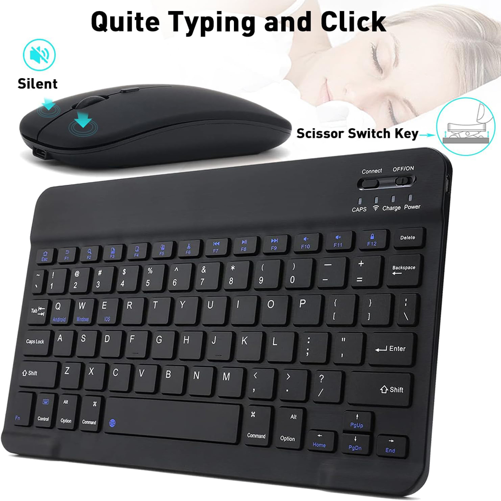 Gaming Keyboard Mouse Wireless - 10 lnch Wireless Bluetooth Mini Keyboard