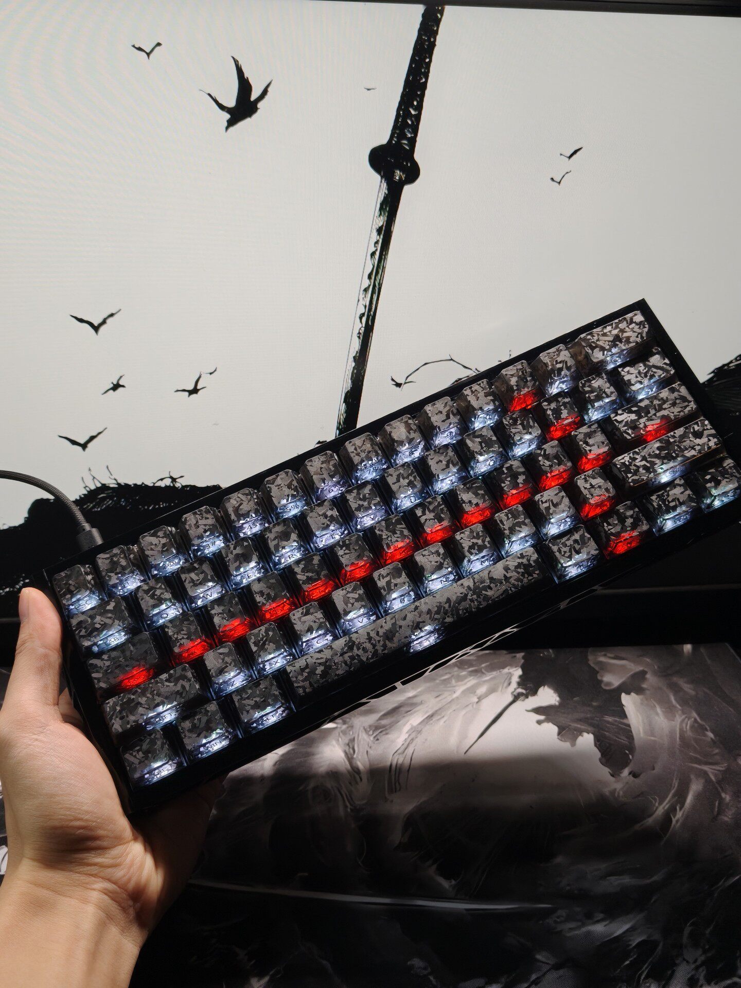 Gaming Keyboard Number Pad - Custom 60% Layout Compact Gaming RGB