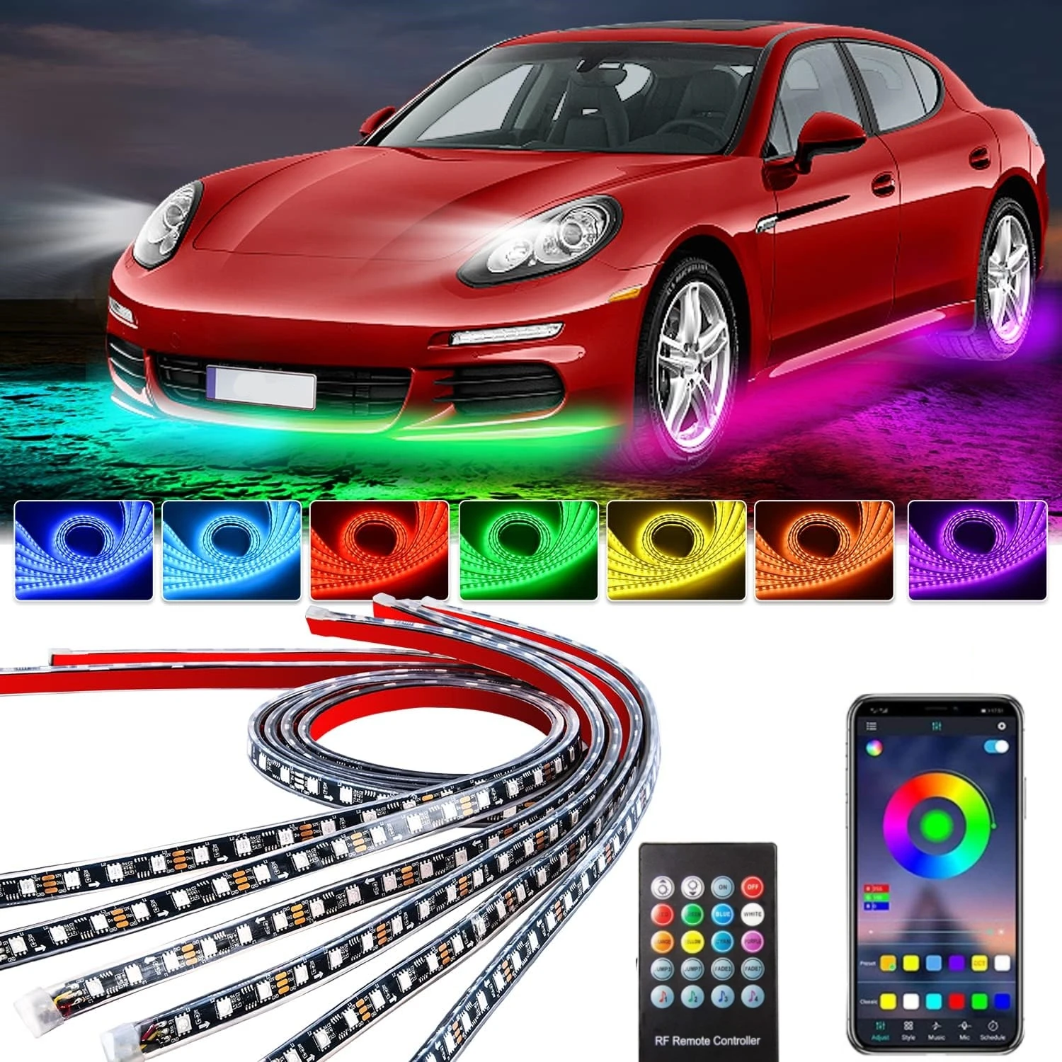 Rgb Underglow Strip - Car Underglow Neon Light Flexible LED