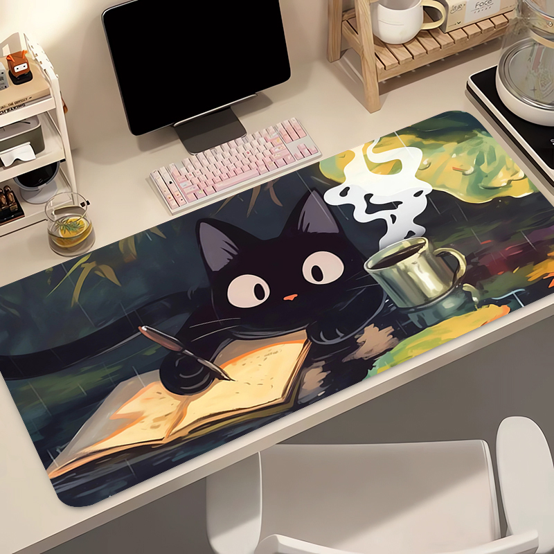 Gaming Keyboard Mouse - Kawaii Black Cat Silicone Soft Gaming