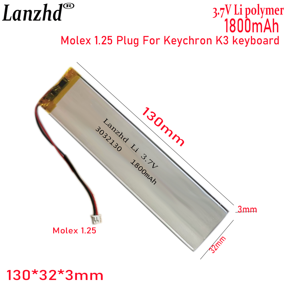 Gaming Keyboard Tester - 1-20 Pcs 3032130 3.7V 1800mAh Li