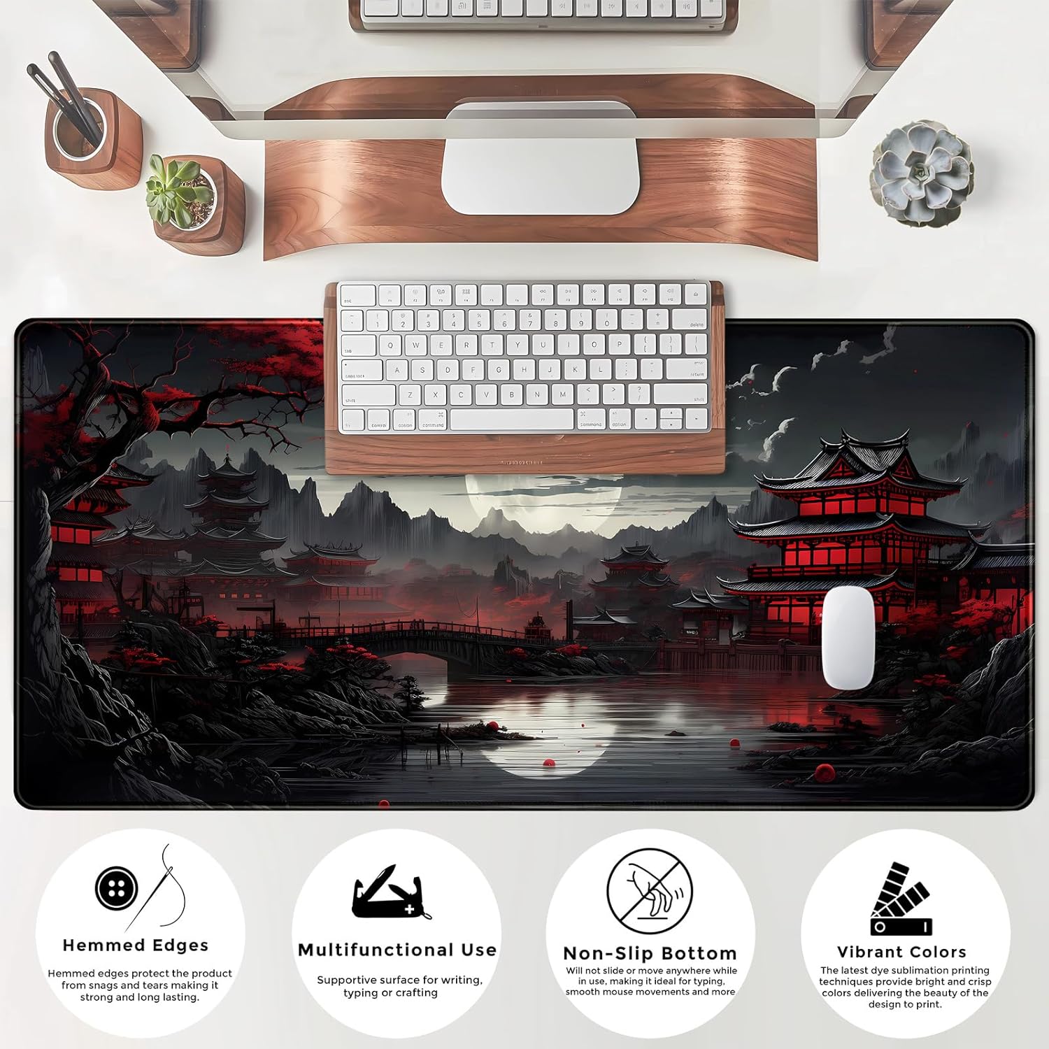 Japanese Desk Mat Riverside Fu - Gaming Keyboard Mouse ulasan dan harga