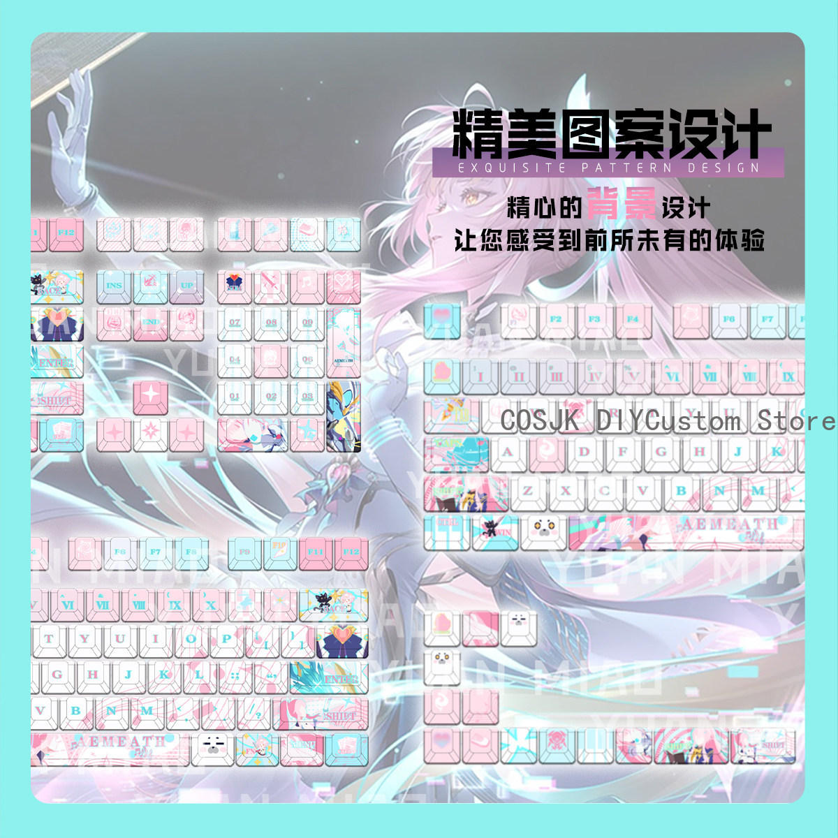 122 Keys Anime Wuthering Waves - Gaming Keyboard Mechanical ulasan dan harga