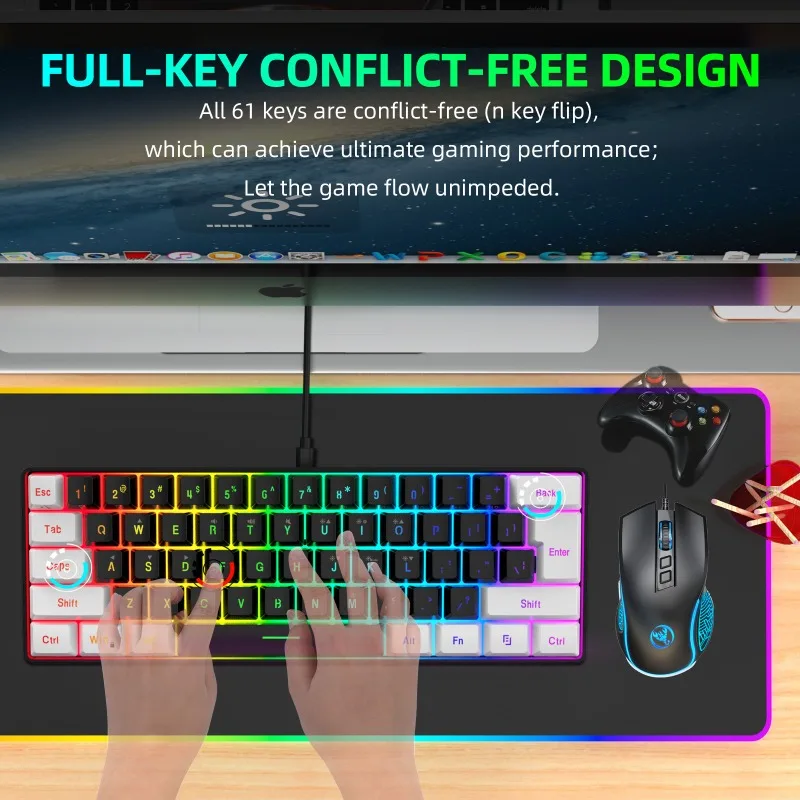 Keyboard and Mouse 60% Compute - Gaming Keyboard And Mouse Set ulasan dan harga