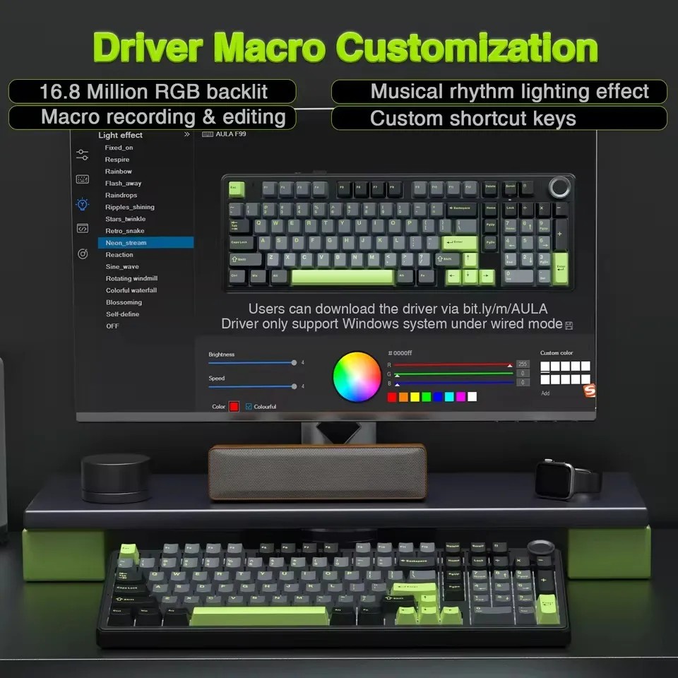 AULA F99PRO Gaming Mechanical  - Gaming Keyboard Thocky ulasan dan harga