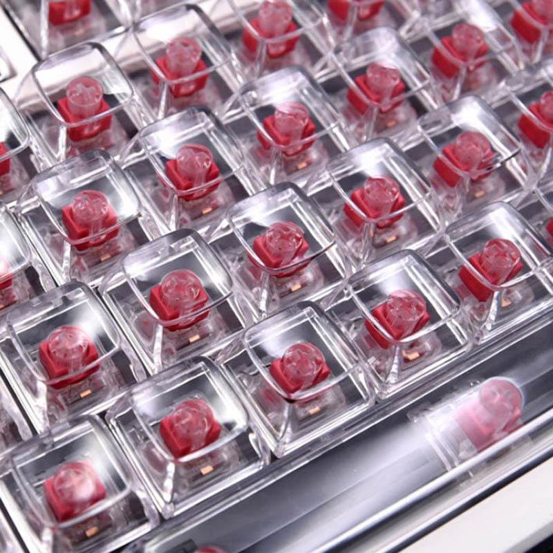 132 Keys Crystal Transparent K - Keyboard Gaming Black ulasan dan harga