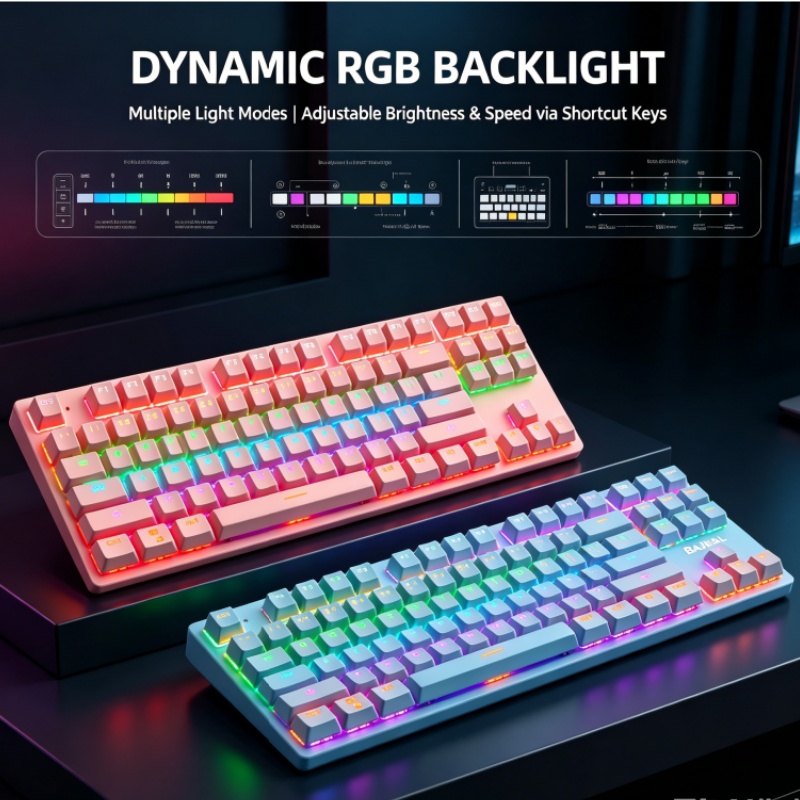 BAJEAL K300 87-Key Wired Mecha - Gaming Keyboard K300 ulasan dan harga