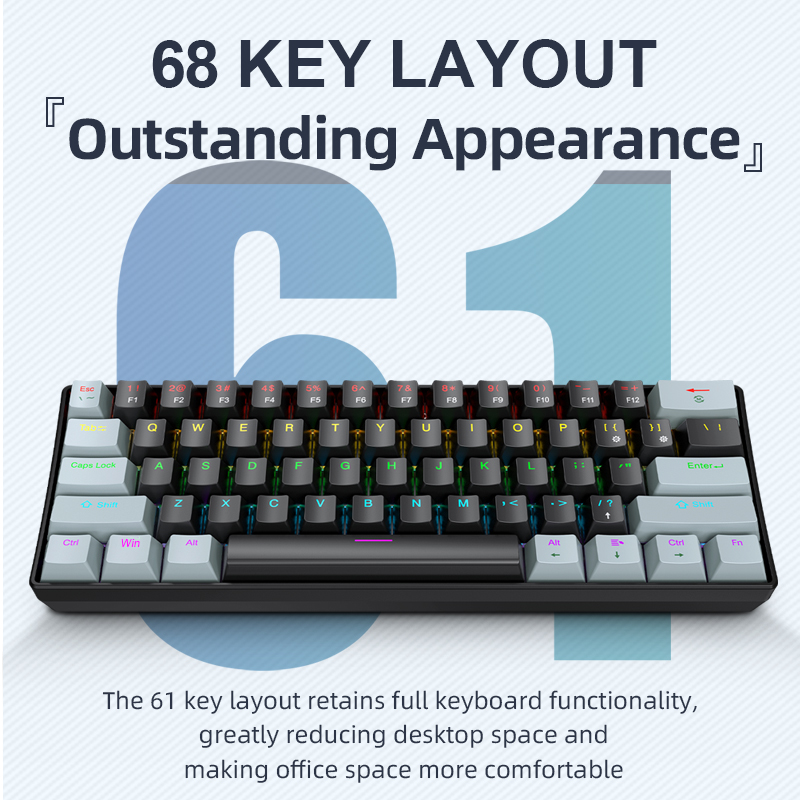 APAYADO K61 Mini Mechanical Ke - Gaming Keyboard And Mouse Set ulasan dan harga