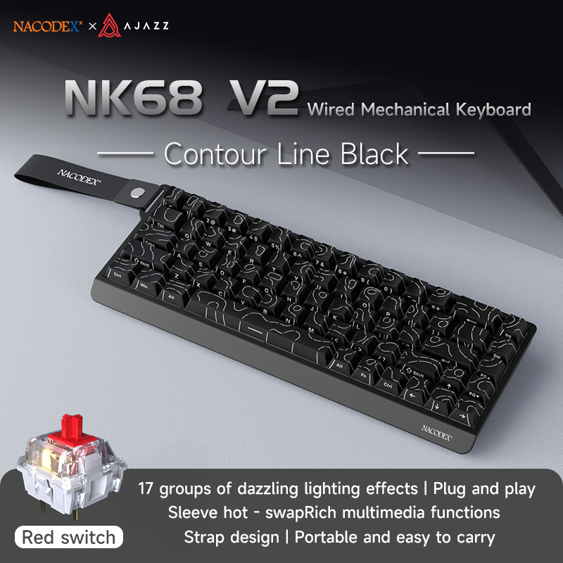 AJAZZ NK68 V2 gaming mechanica - Gaming Keyboard Thocky ulasan dan harga