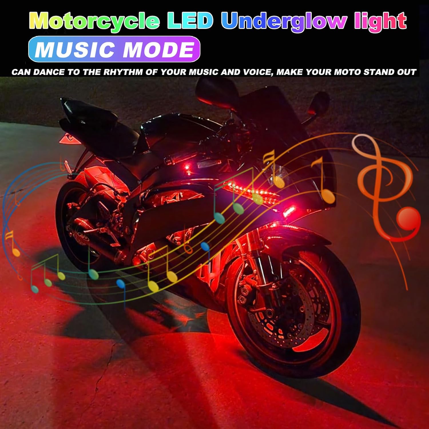 12in1 New Motorcycle Atmospher - Rgb Underglow Strip ulasan dan harga