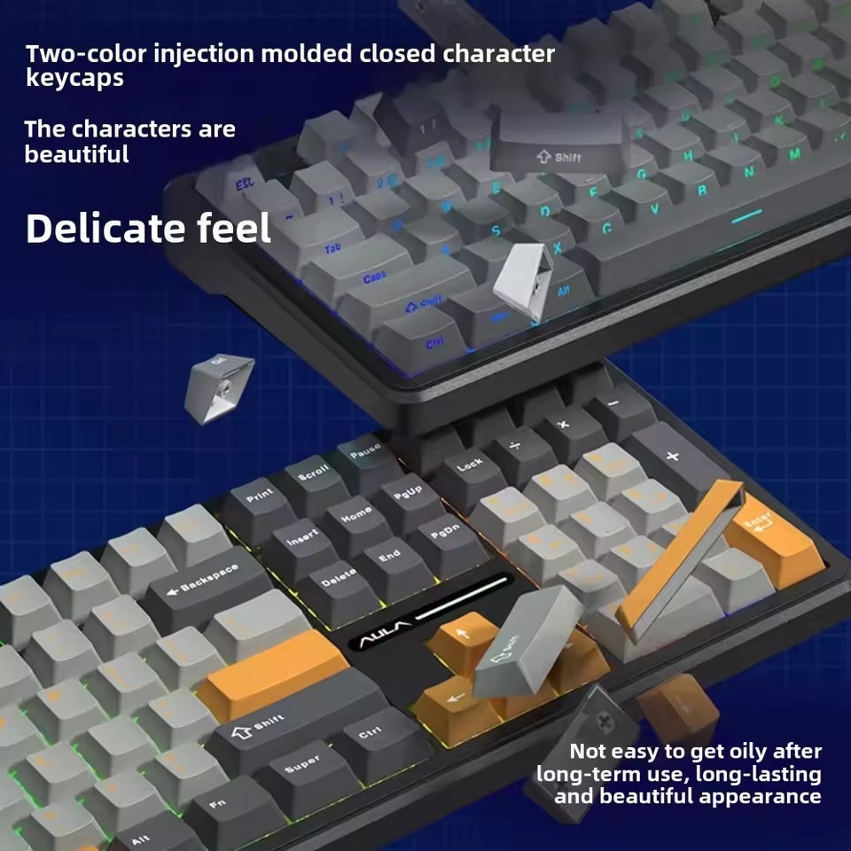 AULA F108 Pro Gaming Mechanica - Gaming Keyboard Thocky ulasan dan harga