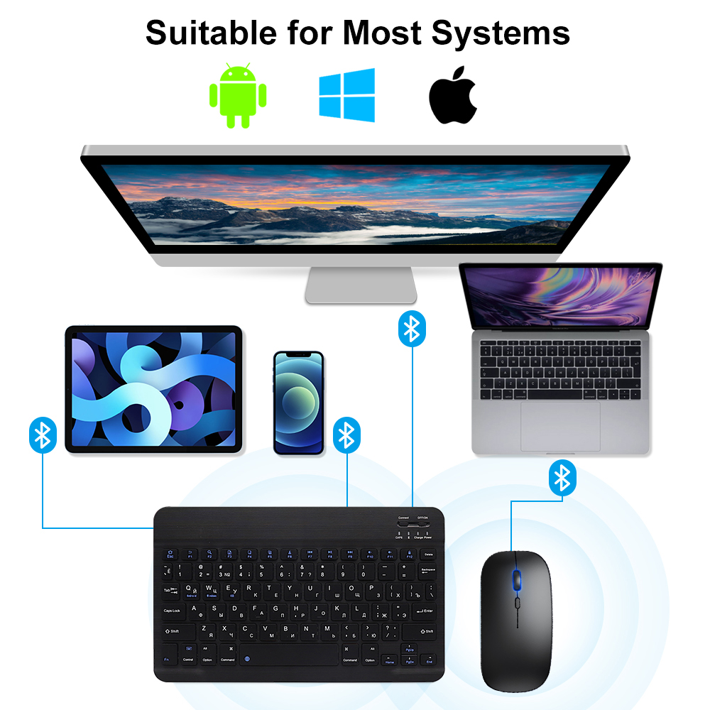 Bluetooth Keyboard and Mouse F - Gaming Keyboard And Mouse Set ulasan dan harga