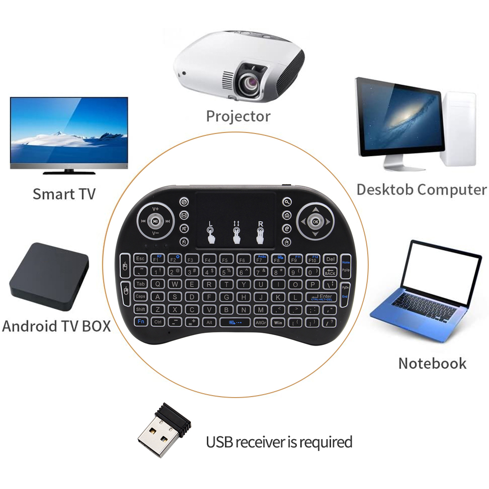 Backlit English Russian French - Gaming Keyboard Mouse Wireless ulasan dan harga