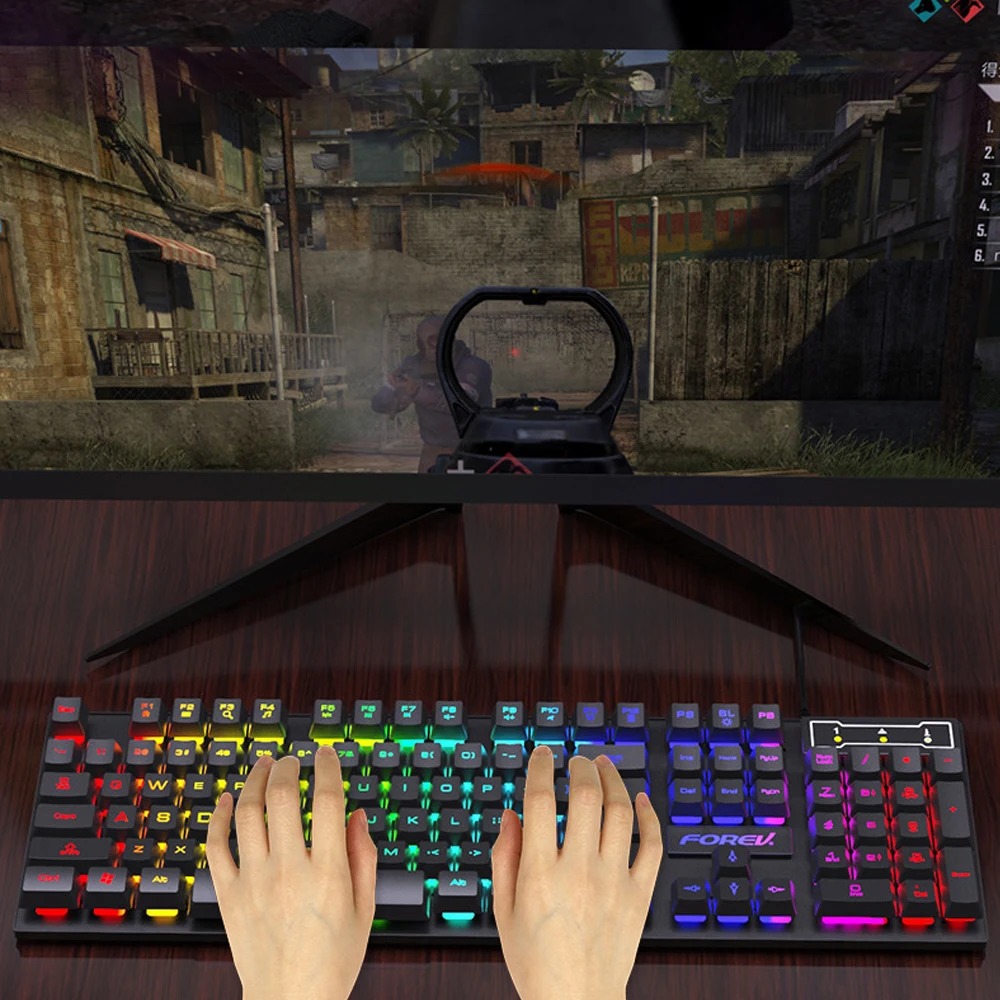 104 Keys Mechanical Feel Keybo - Gaming Keyboard Budget ulasan dan harga
