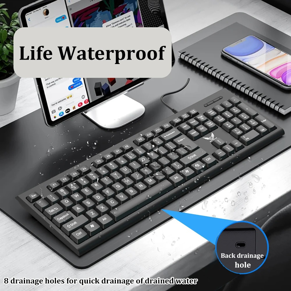 104 Keys USB Wired Keyboard Er - Gaming Keyboard Budget ulasan dan harga