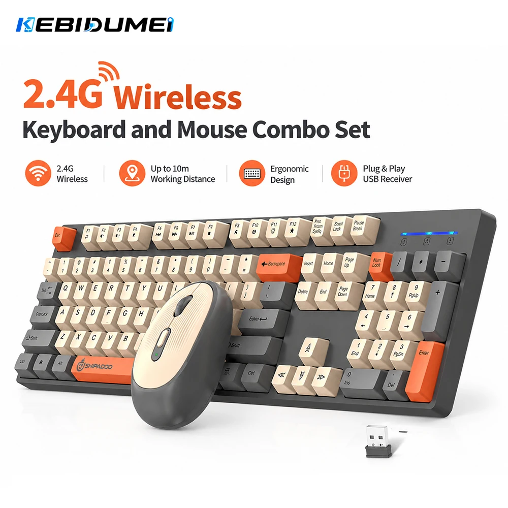 KEBIDUMEI 2.4G Wireless Keyboa - Gaming Keyboard And Mouse Set ulasan dan harga