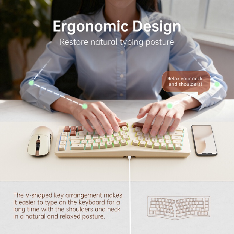 A86 Gaming Keyboard Split Ergo - Gaming Keyboard Not Typing ulasan dan harga