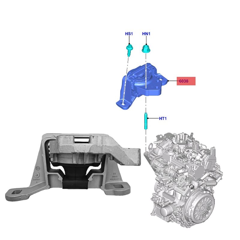 KV6Z-6038-A KV6Z6038C Engine M - Gasket Mount Kit ulasan dan harga