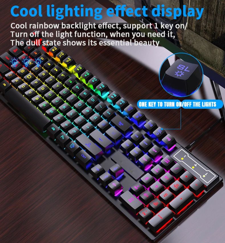 RGB Wired Mechanical Keyboard  - Gaming Keyboard Budget ulasan dan harga