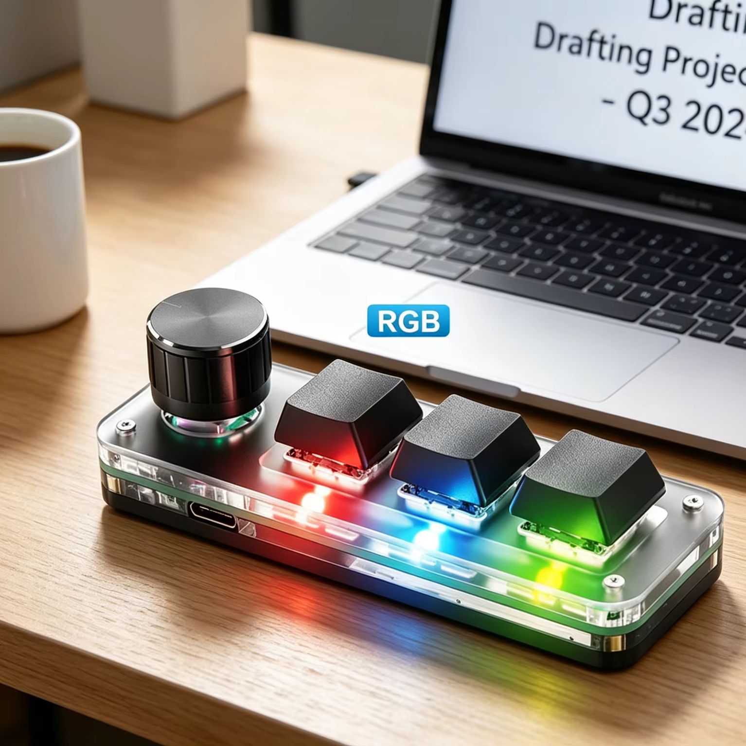 Programmable 3 Keys With Knob  - Gaming Keyboard Number Pad ulasan dan harga