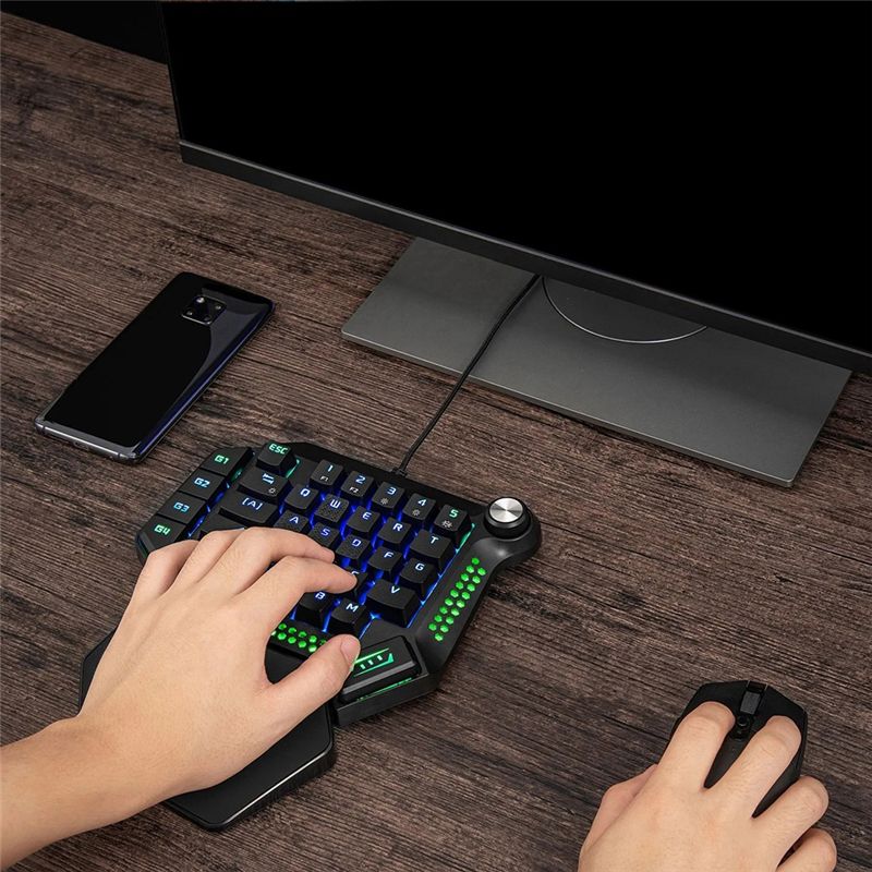 AEF6-One-Handed Mechanical Gam - Gaming Keyboard Training ulasan dan harga