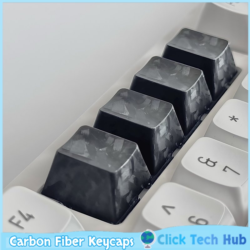 Black Carbon Fiber Keycaps 1pc - Keyboard Gaming Black ulasan dan harga