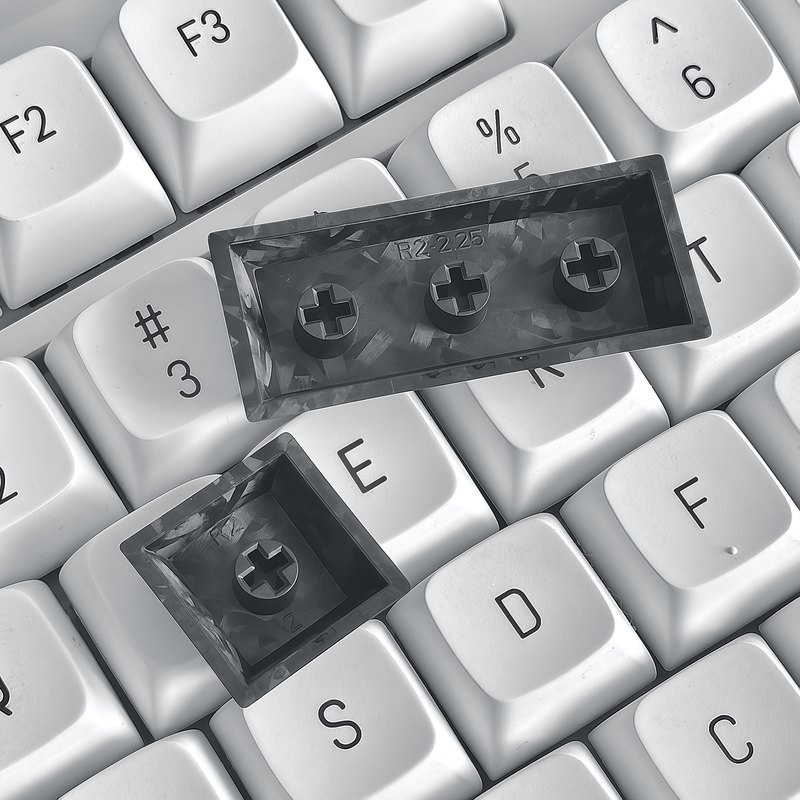 Black Carbon Fiber Keycaps 1pc - Keyboard Gaming Black ulasan dan harga