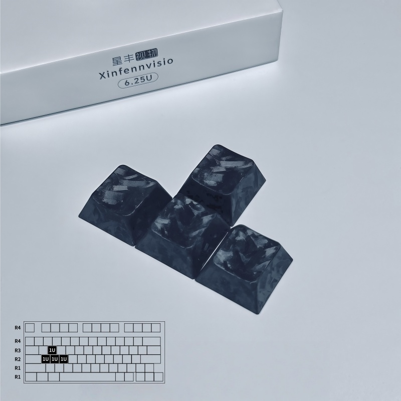 Black Carbon Fiber Keycaps 1pc - Keyboard Gaming Black ulasan dan harga