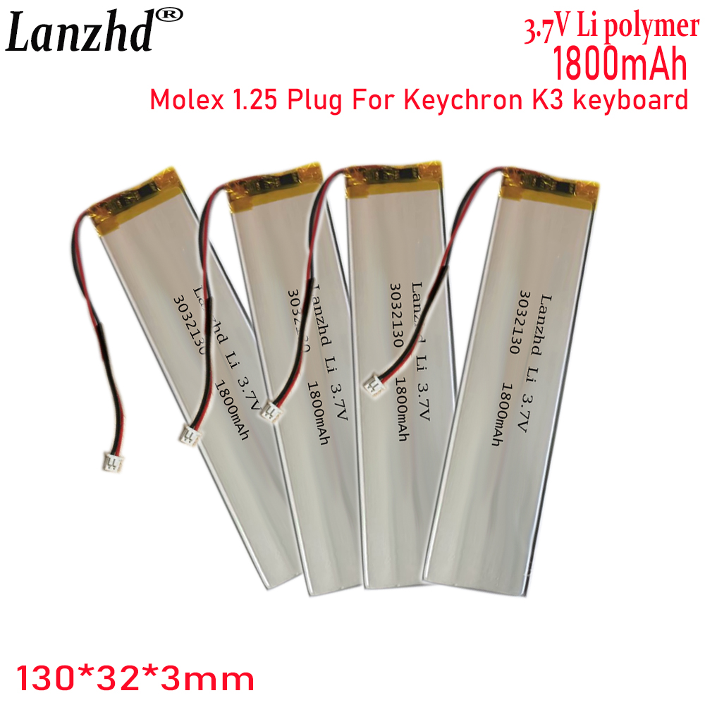1-20 Pcs 3032130 3.7V 1800mAh  - Gaming Keyboard Tester ulasan dan harga