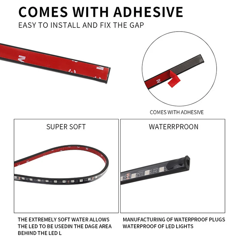 RGB Flexible LED Light bar Car - Rgb Underglow Strip ulasan dan harga
