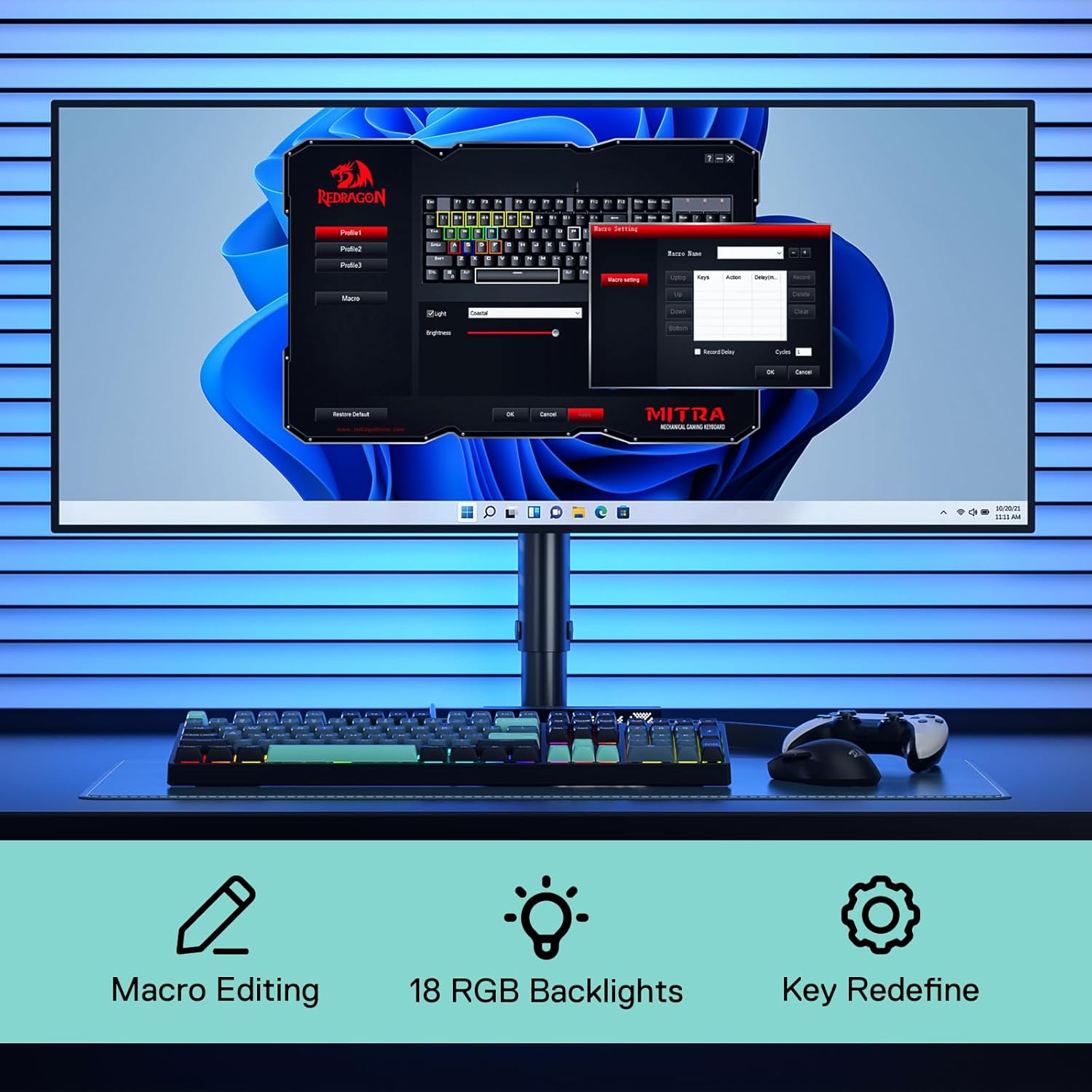 Redragon K582 SE Wired RGB 104 - Gaming Keyboard Thocky ulasan dan harga