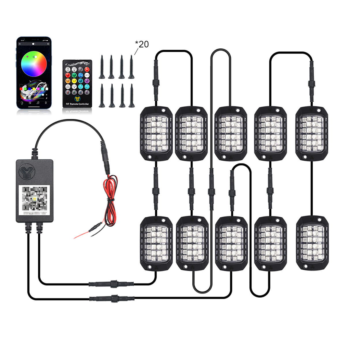 Car RGB LED Chassis Light Stri - Rgb Underglow Strip ulasan dan harga