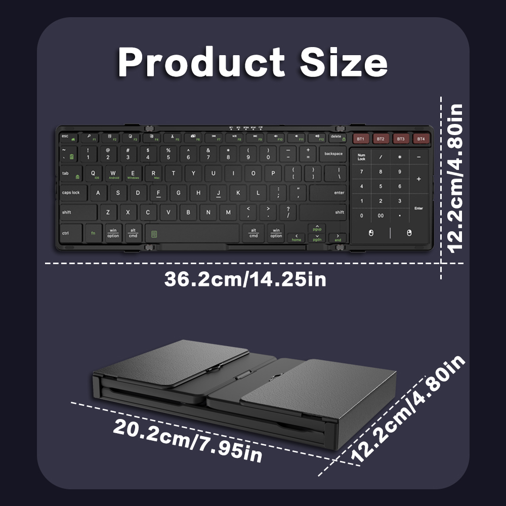 JOMAA Foldable Bluetooth Keybo - Gaming Keyboard Budget ulasan dan harga