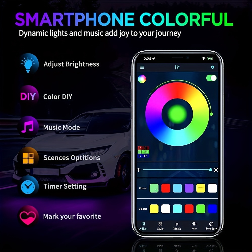 RGB Flexible Car Underglow LED - Rgb Underglow Strip ulasan dan harga