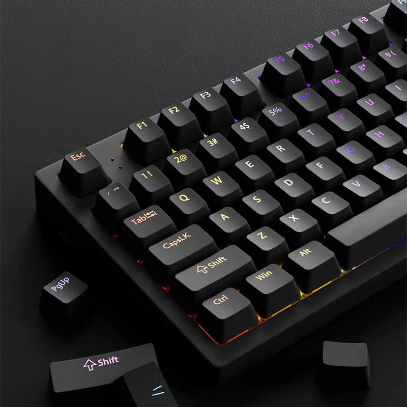 130+ Keys Black Custom Double  - Keyboard Gaming Black ulasan dan harga