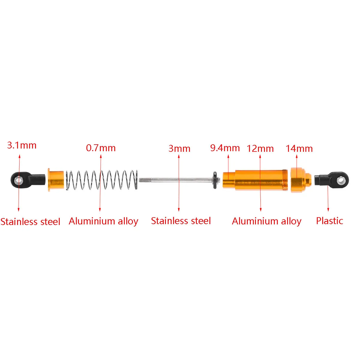 Aluminum Big Bore Shocks 75/85 - Stabilizer Screw In ulasan dan harga